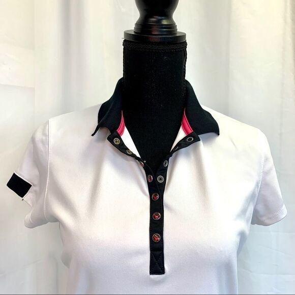 Callaway white button front collared golf shirt Sz S🇨🇦 - Picture 4 of 10